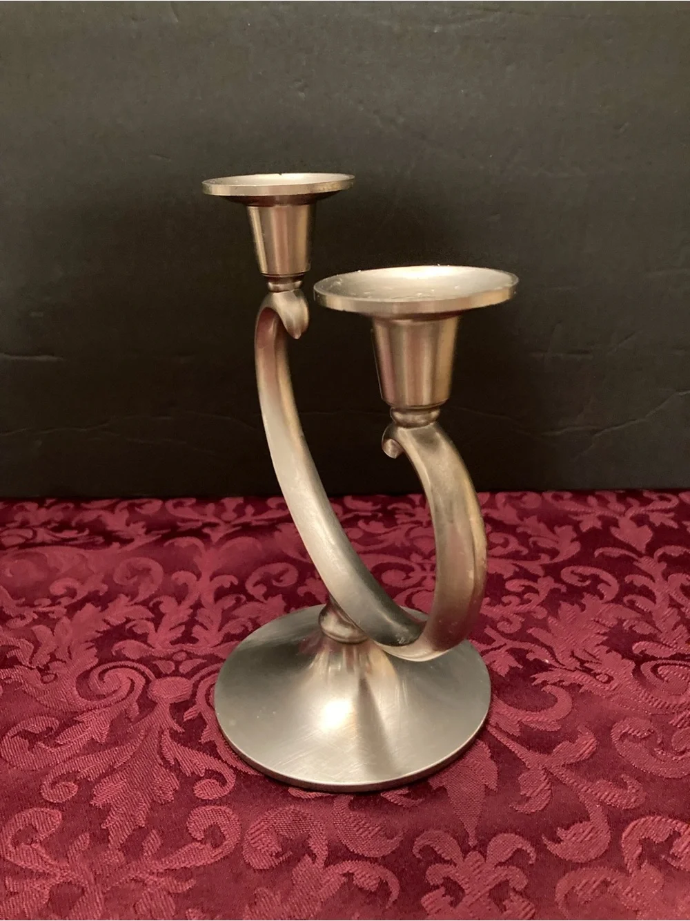 Metawa Holland Double Candlestick in Pewter.
